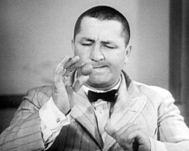 Curly Howard as seen in 'Disorder in the Court' in 1936