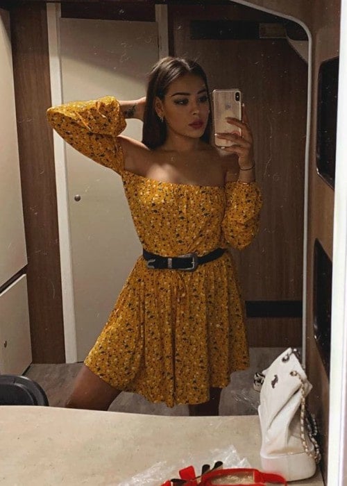 Danna Paola in a selfie as seen in August 2019