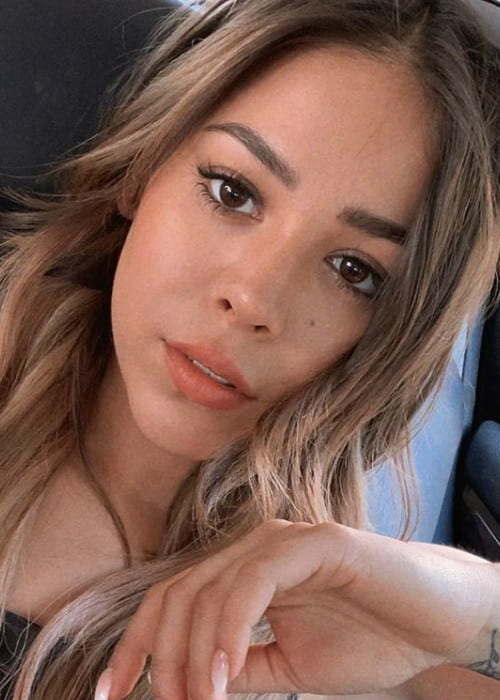 Danna Paola in an Instagram selfie as seen in July 2019