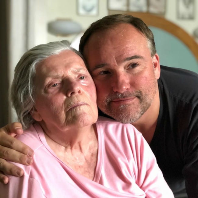 David DeLuise with his mother as seen in September 2019