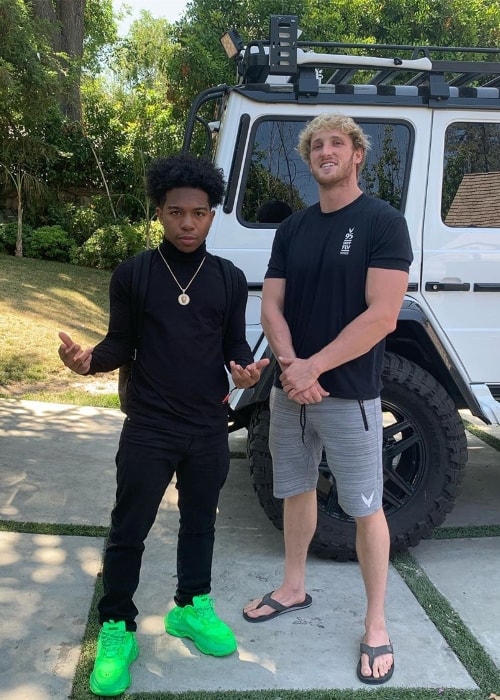 Deshae Frost as seen while posing for a picture along with Logan Paul in June 2019