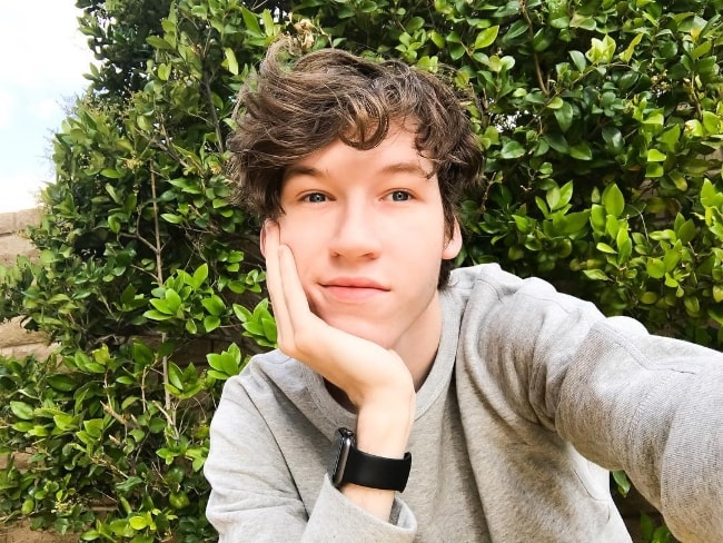 Devin Druid as seen while taking a golden hour selfie in May 2017