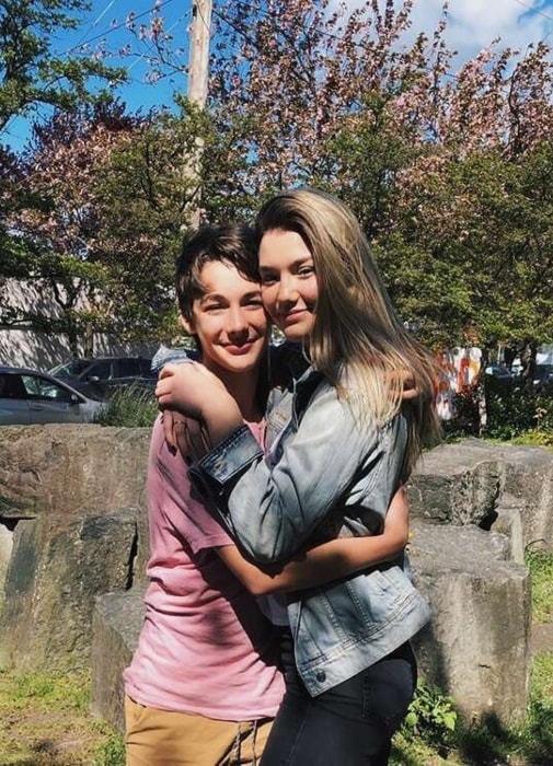 Dylan Kingwell as seen in a picture taken with his closes friend actress Ali Skovbye in April 2019