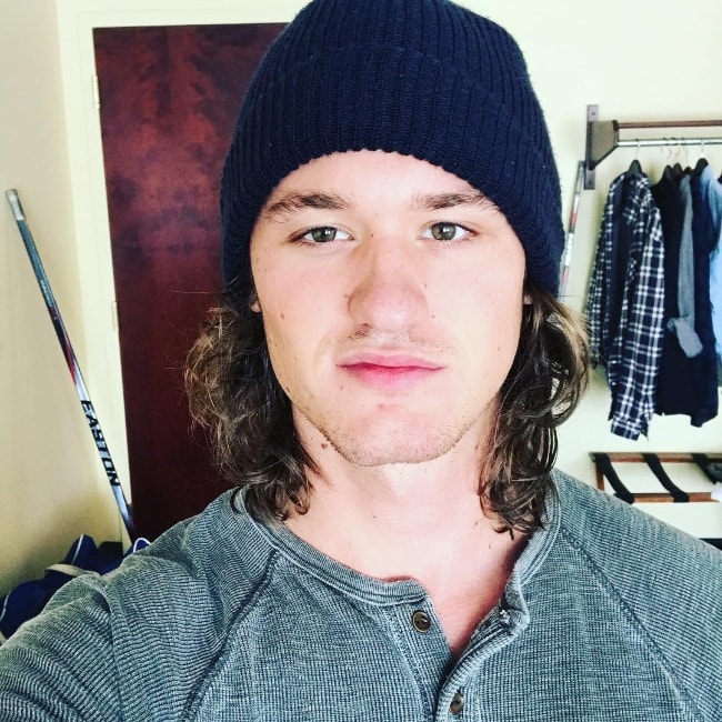 Dylan Playfair as seen while taking a selfie in Hamilton, Madison County, New York, United States in January 2019
