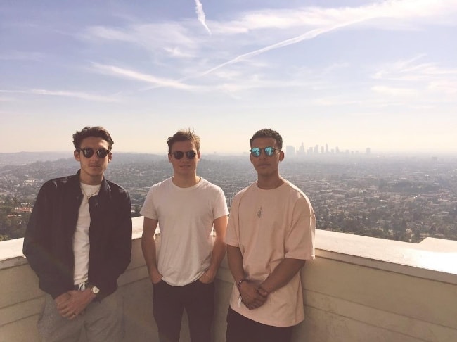 Finn Cole as seen while posing for the camera alongside Giacomo Mancini (Left) and Jordan Bolger (Right) in November 2016