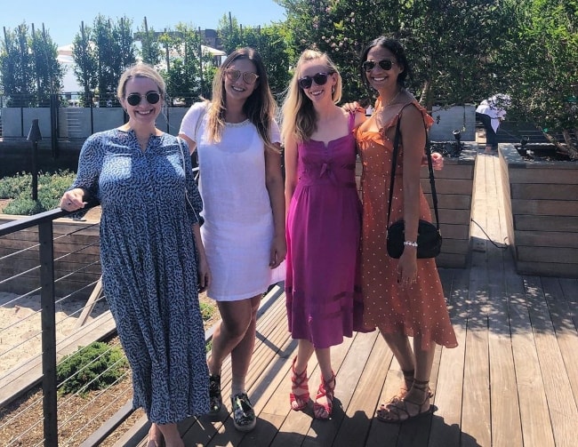 From Left to Right - Allie Wood Abel, Cassandra Jean, Jessica Amento, and Lanaeo Raschin at Malibu Beach in Los Angeles, California, United States in August 2019