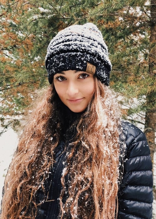 Gabriela Gonzalez as seen while enjoying the snow in Minnesota, United States in November 2018