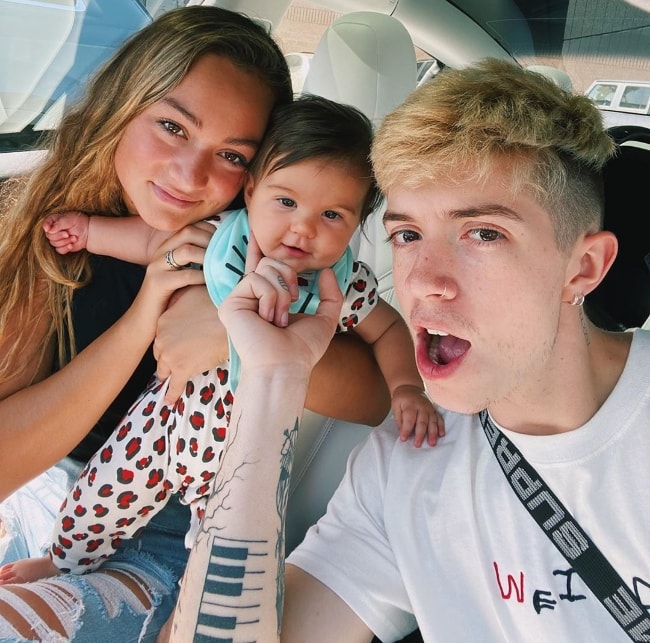 Gabriela Gonzalez as seen while posing for a family picture along with Jack Avery and their daughter, Lavender May Avery, in September 2019