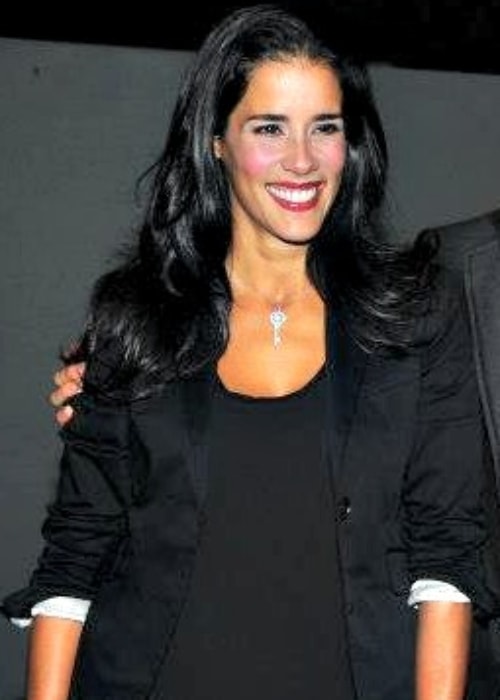Gianella Neyra as seen in a picture taken at a press conference on January 30, 2013, in Bogotá, Colombia