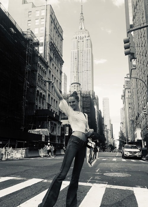 Giselle Norman as seen while posing for a picture in New York City, New York, United States in September 2019