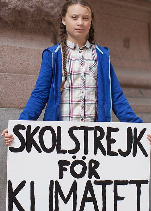 Greta Thunberg as seen in August 2018