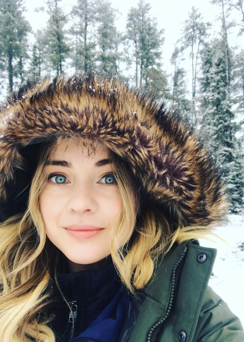 Hannah Kasulka as seen in a selfie taken in March 2018