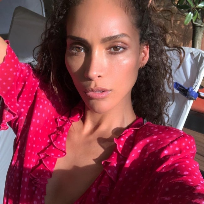 Ines Rau as seen while clicking a selfie in Paris, France in May 2018