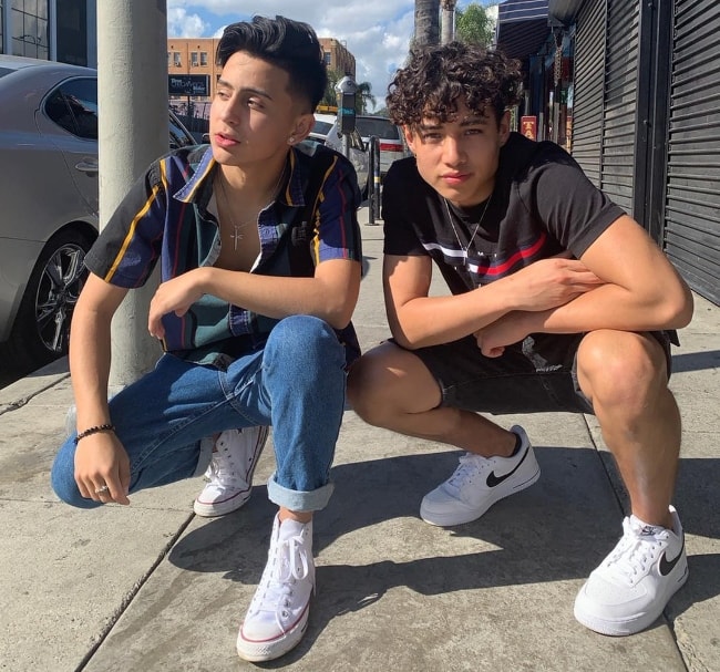 Jabez Noel Villalobos (Right) as seen while posing for a picture along with Alex Guzman in March 2019