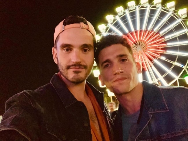 Jaime Lorente (Right) as seen in a selfie along with Pascual J. Laborda Martínez in July 2019