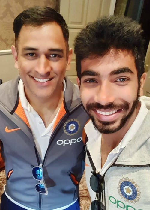 Jasprit Bumrah (Right) and Mahendra Singh Dhoni in a selfie in July 2019