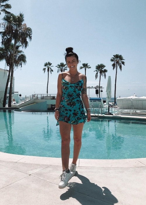 Kylie Rae Hall as seen while posing for a picture at ME Cabo in July 2019