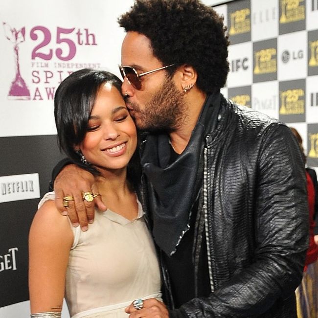 Lenny seen with his daughter Zoe Kravitz in 2010