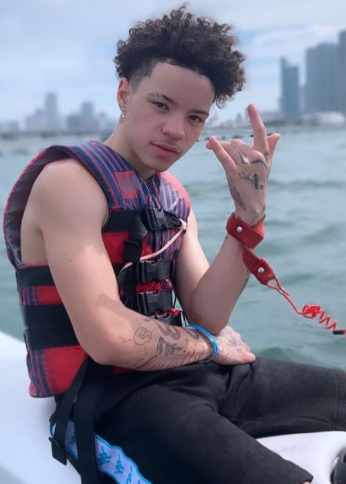 Lil Mosey as seen while posing for a picture during his time in Miami, Florida, United States