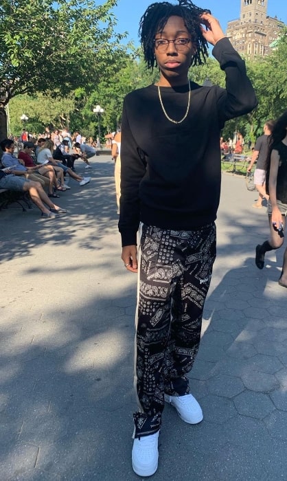 Lil Tecca as seen while posing for a picture in July 2019 in New York City, New York, United States