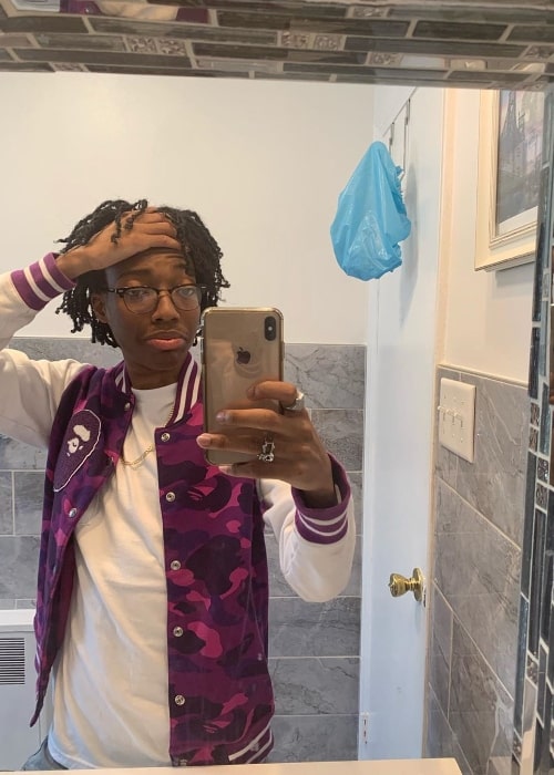 Lil Tecca as seen while taking a mirror selfie in July 2019