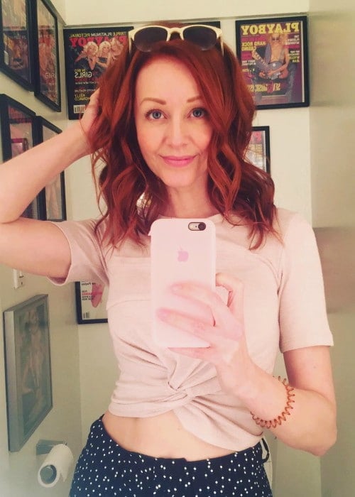 Lindy Booth in a selfie in April 2019