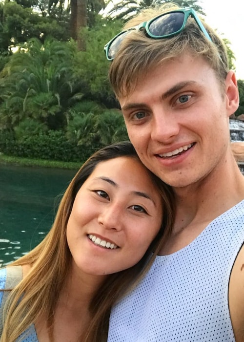 Lizzy Capri as seen in a selfie taken with her boyfriend Carter Sharer in May 2019