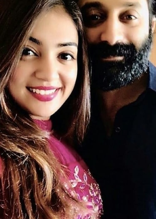 Nazriya Nazim as seen in a selfie with her husband Fahadh Faasil in October 2019