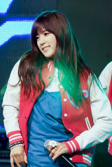 Park Cho-rong as seen while performing during an event in October 2013