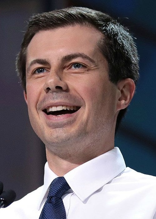 Pete Buttigieg speaking at the 2019 California Democratic State Convention Convention
