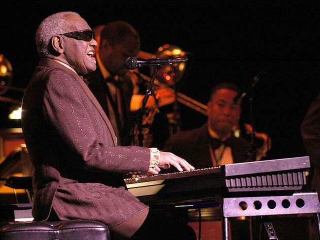 Ray Charles during a performance in July 2003