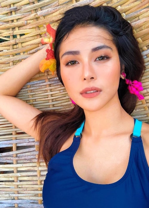 Sanya Lopez as seen while taking a selfie in Camiguin Island, Northern Mindanao, Philippines in February 2019