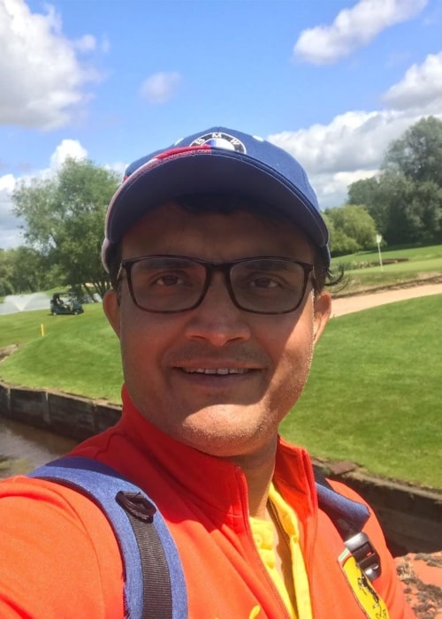 Sourav Ganguly as seen in a selfie taken in July 2019