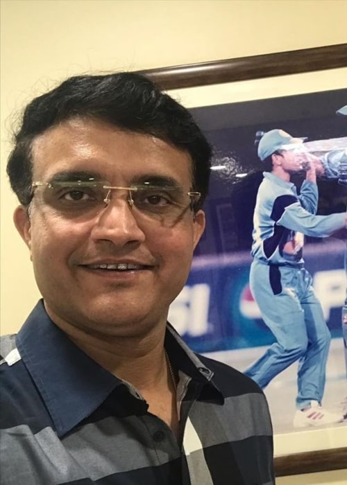 Sourav Ganguly as seen in a selfie taken in October 2019