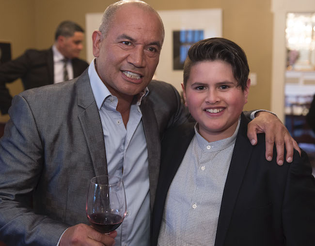 Temuera Morrison and Julian Dennison at the US Embassy in New Zealand in 2016