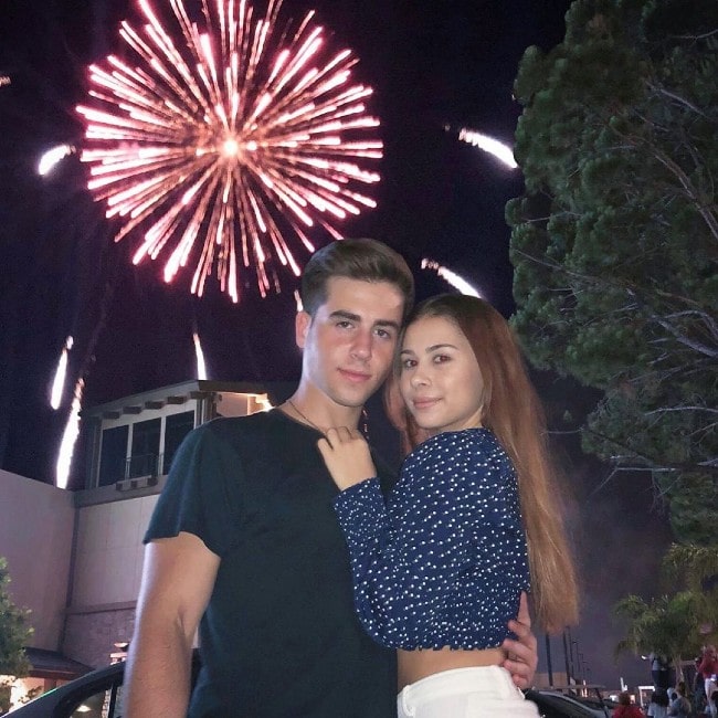 Adi Fishman with his girlfriend as seen in July 2019