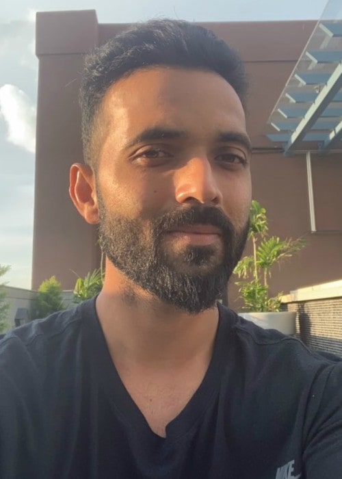 Ajinkya Rahane in an Instagram selfie as seen in September 2019