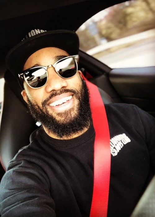 Alexandre Lacazette as seen while taking a car selfie in London, England, United Kingdom in March 2018