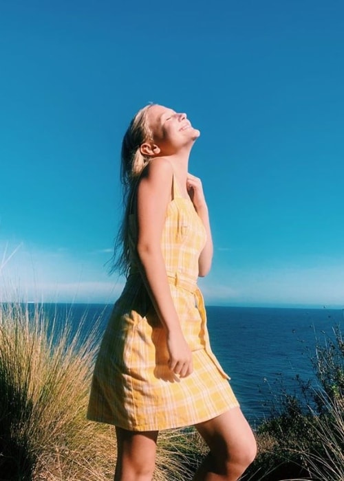 Alyvia Alyn Lind as seen while posing for a picture at Terranea Resort in California, United States in July 2019