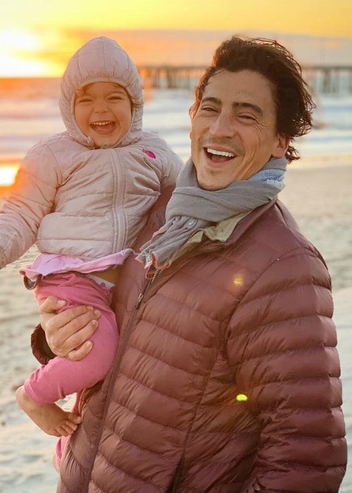 Andrew Keegan with his daughter as seen in March 2019