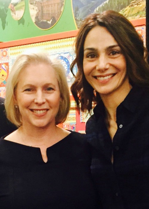 Annie Parisse (Right) and Kirsten Gillibrand as seen in April 2017