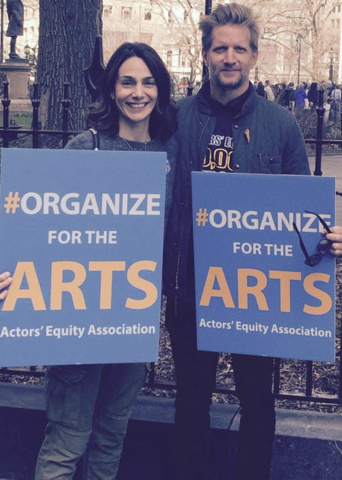 Annie Parisse and Paul Sparks as seen in April 2017