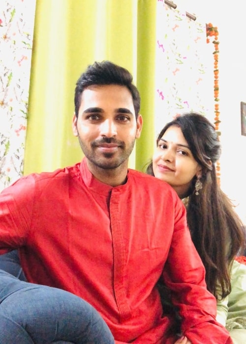 Bhuvneshwar Kumar as seen in a picture with his wife Nupur Nagar that was taken in October 2019