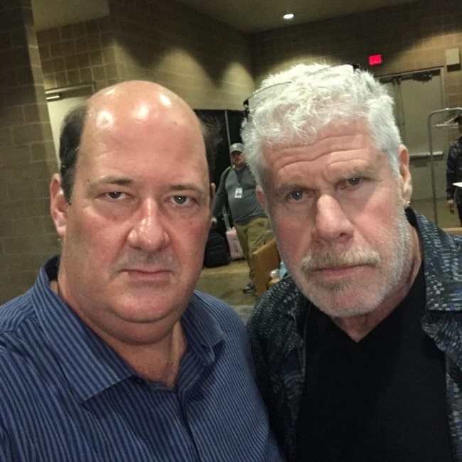 Brian Baumgartner (Left) as seen in a picture along with Ron Perlman in September 2019