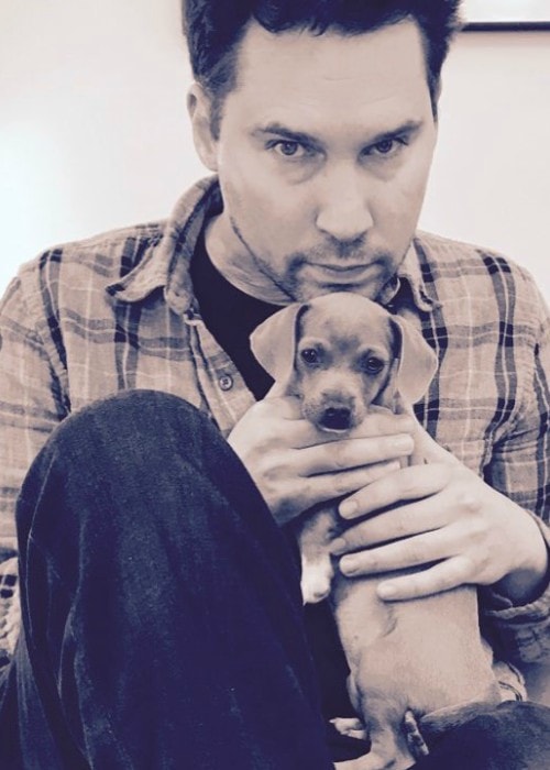 Bryan Singer with his dog as seen in May 2017