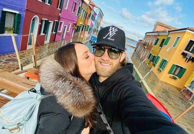 Bryce Harper and Kayla Varner in a selfie in November 2019