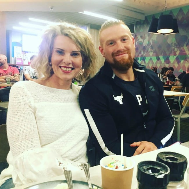 Buddy Murphy with his mother as seen in May 2019