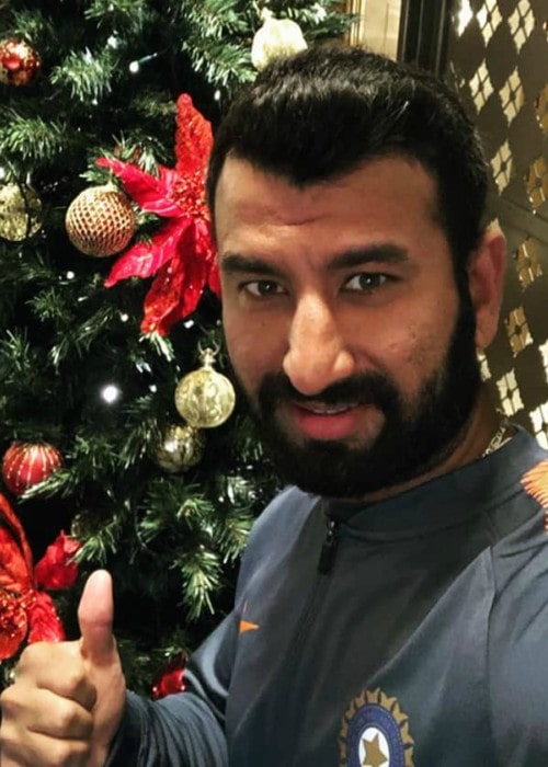 Cheteshwar Pujara in an Instagram selfie as seen in December 2018