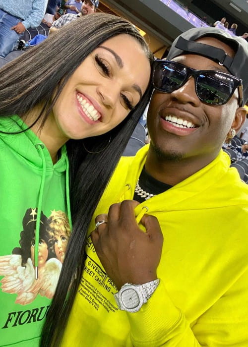Damien Prince and Biannca Raines in a selfie in October 2019