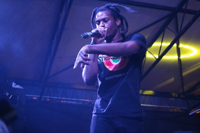 Denzel Curry during a performance in March 2017